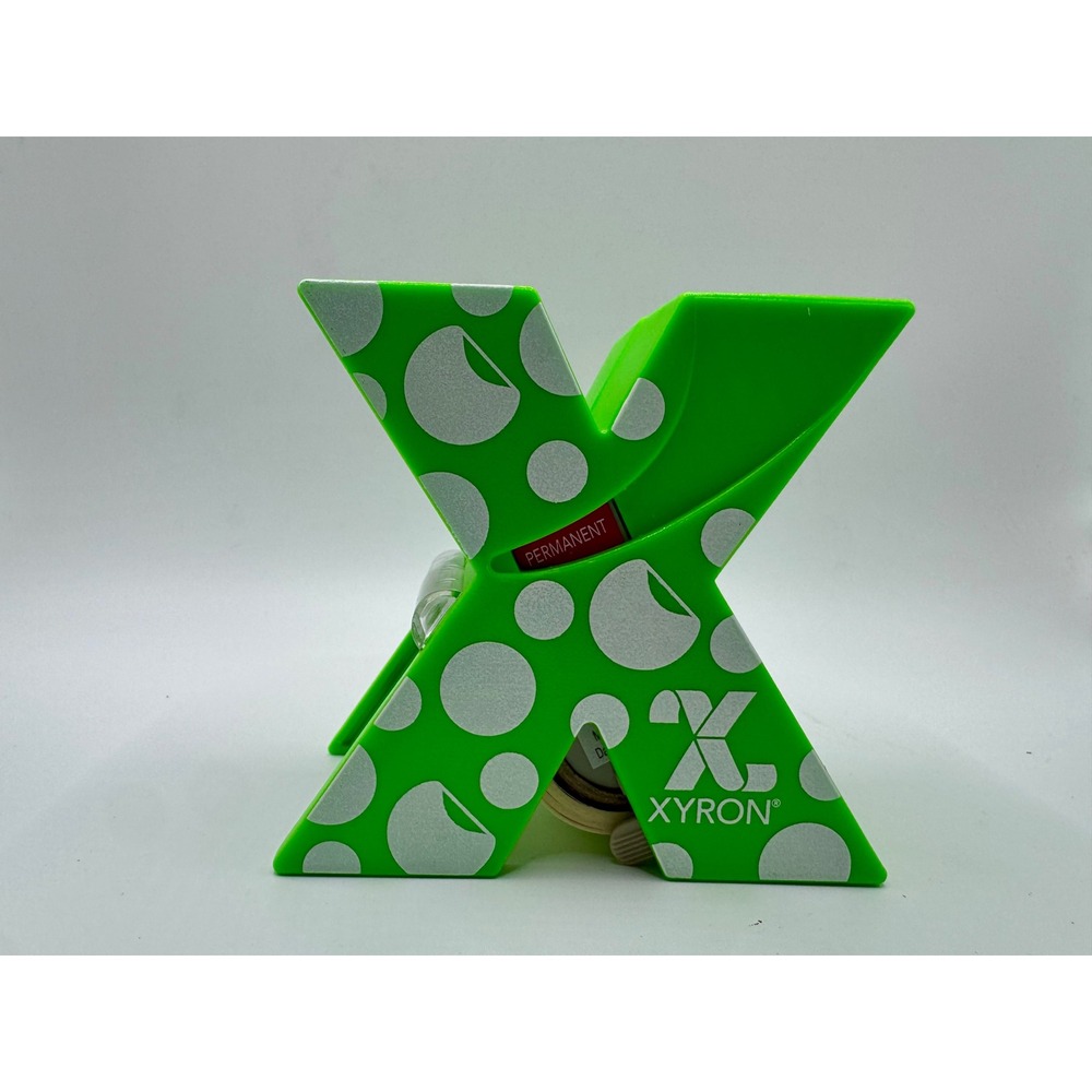 Xyron 150 X Sticker Maker Machine Lime‎ Green Polka Dot Permanent Adhesive 1.5in